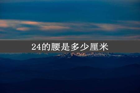 24的腰是多少厘米