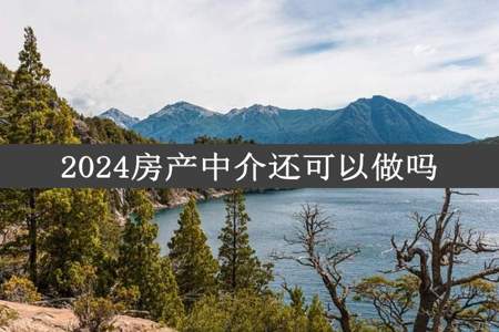 2024房产中介还可以做吗