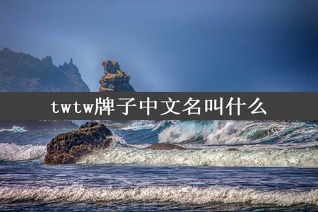 twtw牌子中文名叫什么