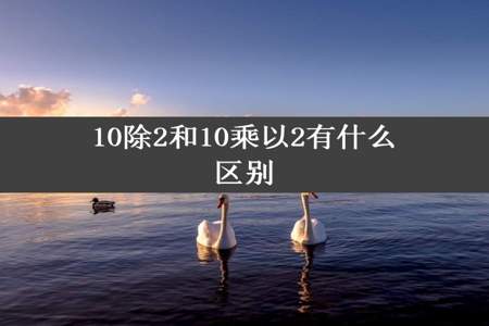 10除2和10乘以2有什么区别