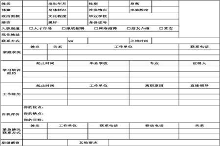 应聘登记表兴趣爱好怎么填写