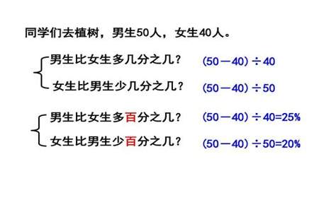 如何计算一个数比另一个数多或少百分之几