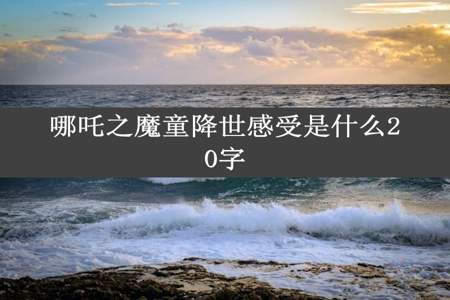 哪吒之魔童降世感受是什么20字