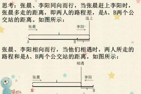 相向而行的数学公式