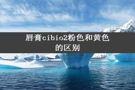 唇膏cibio2粉色和黄色的区别