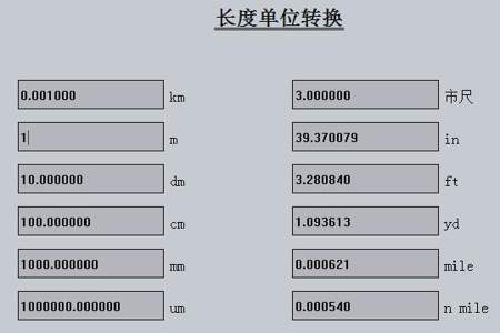 计量的长度单位有哪几个