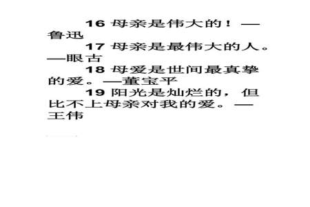 有关母爱的名言或诗句