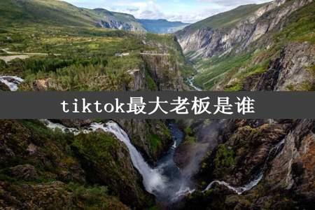 tiktok最大老板是谁