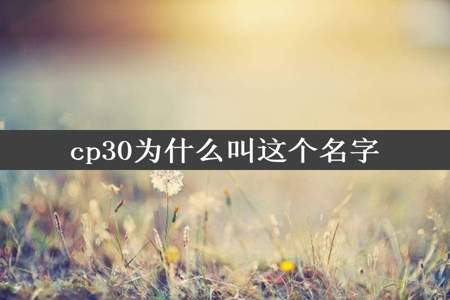 cp30为什么叫这个名字