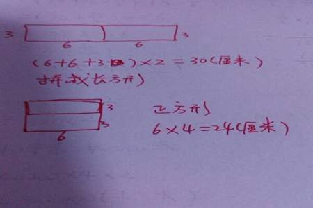 两个边长是4厘米的正方形拼成一个长方形周长减少多少