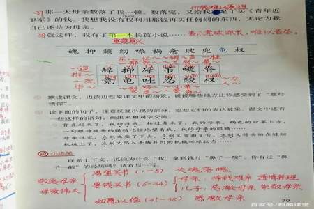 小学课文有关父爱的课文