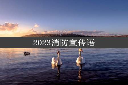 2023消防宣传语