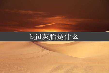 bjd灰胎是什么