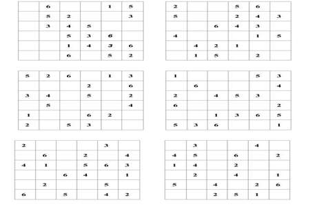 6位数的数独题规律