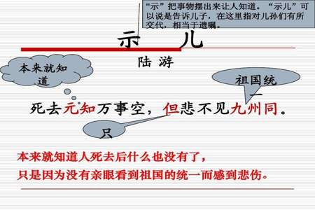 示儿的后两句表达了什么思想感情